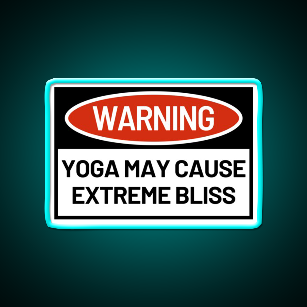 Warningyoga May Cause Extreme Bliss Yoga Led Neon Sign Rgb Color