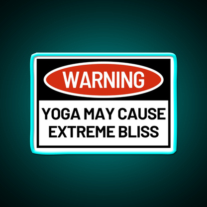 Warningyoga May Cause Extreme Bliss Yoga Led Neon Sign Rgb Color