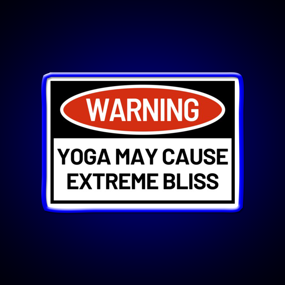 Warningyoga May Cause Extreme Bliss Yoga Led Neon Sign Rgb Color