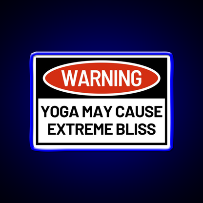 Warningyoga May Cause Extreme Bliss Yoga Led Neon Sign Rgb Color