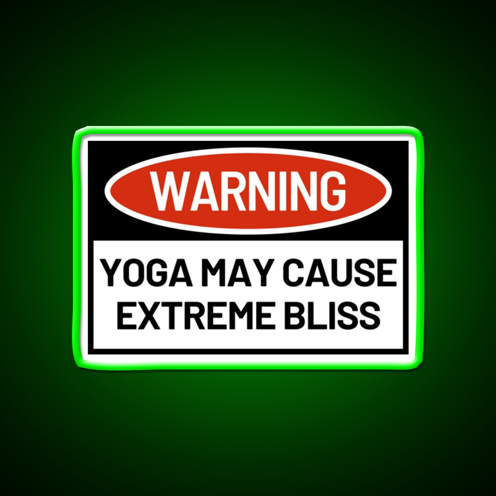 Warningyoga May Cause Extreme Bliss Yoga Led Neon Sign Rgb Color