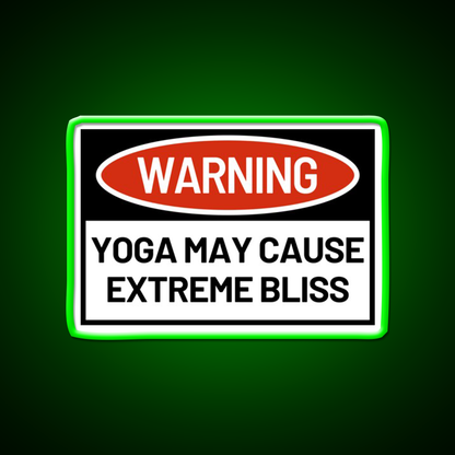 Warningyoga May Cause Extreme Bliss Yoga Led Neon Sign Rgb Color