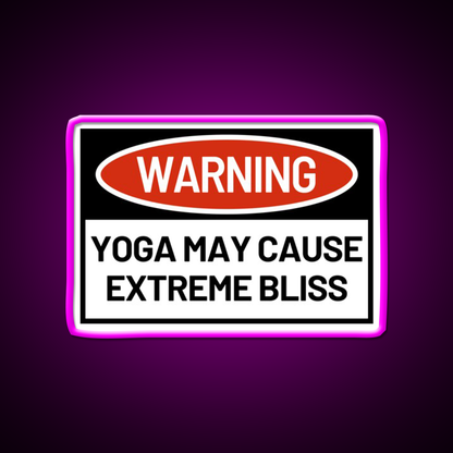 Warningyoga May Cause Extreme Bliss Yoga Led Neon Sign Rgb Color