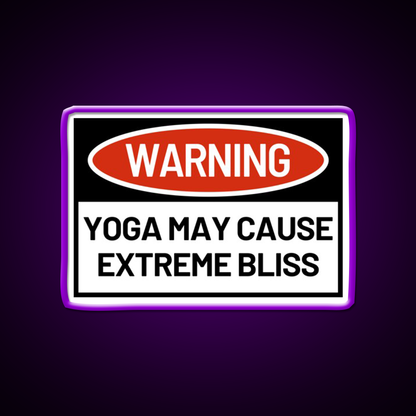 Warningyoga May Cause Extreme Bliss Yoga Led Neon Sign Rgb Color