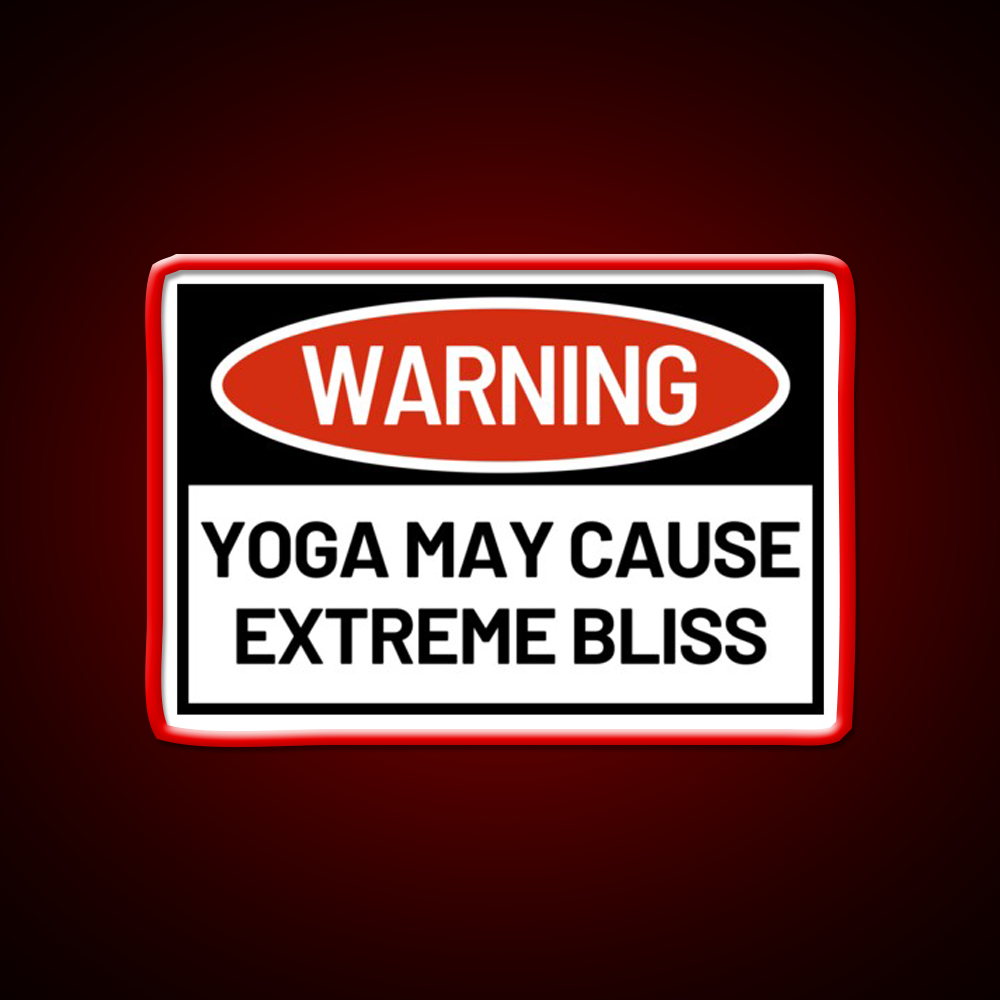 Warningyoga May Cause Extreme Bliss Yoga Led Neon Sign Rgb Color