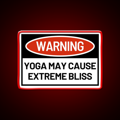 Warningyoga May Cause Extreme Bliss Yoga Led Neon Sign Rgb Color