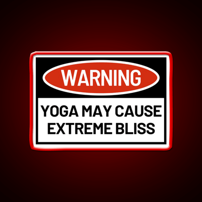 Warningyoga May Cause Extreme Bliss Yoga Led Neon Sign Rgb Color - Shineneon