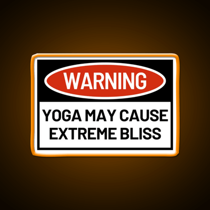 Warningyoga May Cause Extreme Bliss Yoga Led Neon Sign Rgb Color - Shineneon