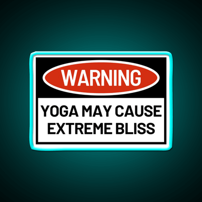 Warningyoga May Cause Extreme Bliss Yoga Led Neon Sign Rgb Color - Shineneon