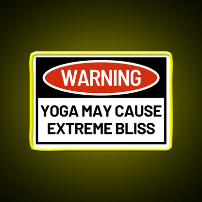 Warningyoga May Cause Extreme Bliss Yoga Led Neon Sign Rgb Color - Shineneon