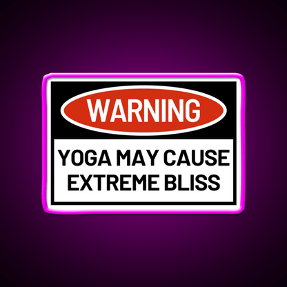 Warningyoga May Cause Extreme Bliss Yoga Led Neon Sign Rgb Color - Shineneon