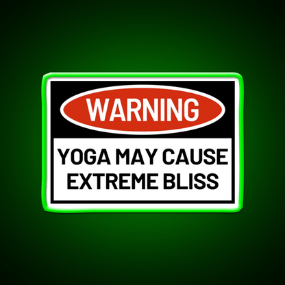 Warningyoga May Cause Extreme Bliss Yoga Led Neon Sign Rgb Color - Shineneon