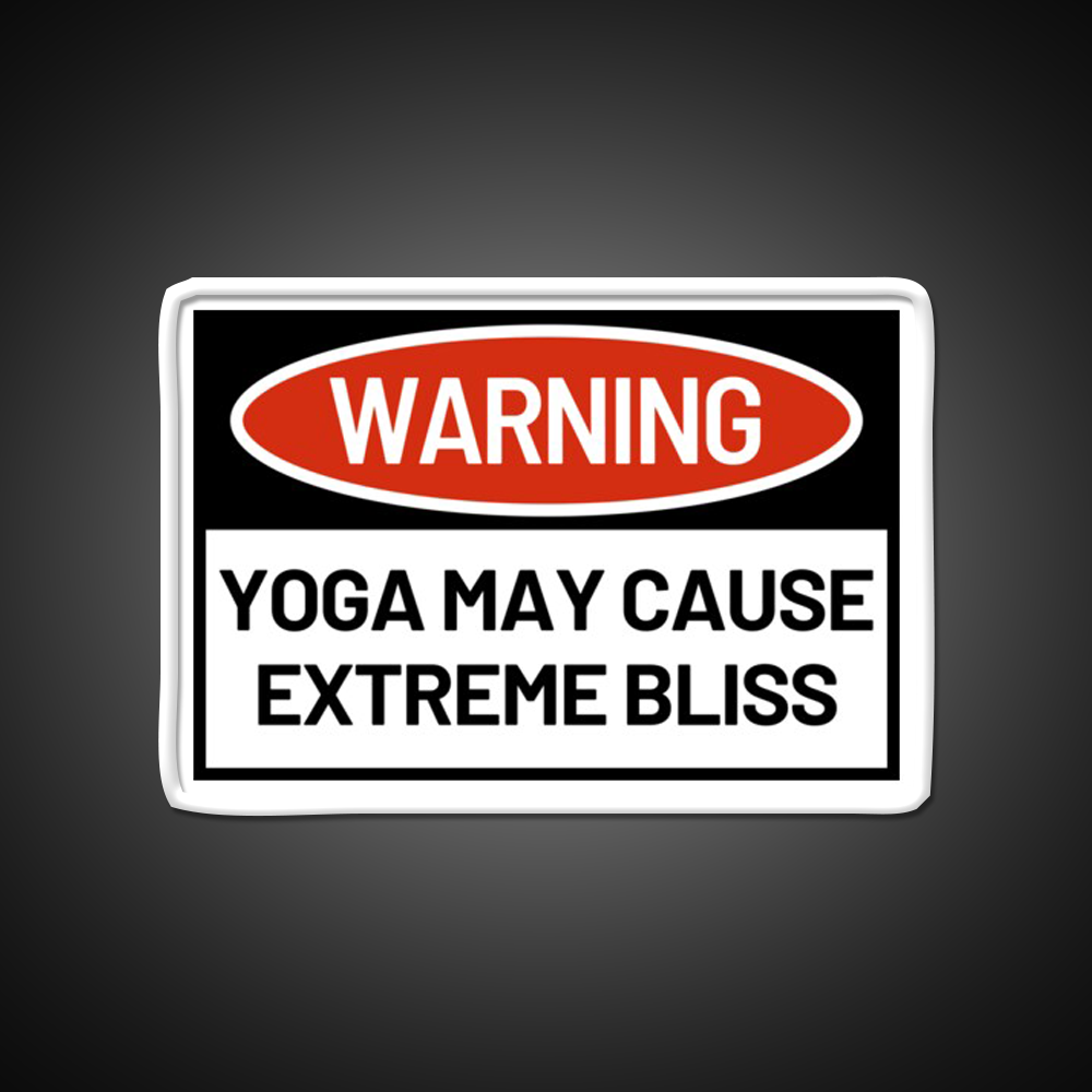 Warningyoga May Cause Extreme Bliss Yoga Led Neon Sign Rgb Color