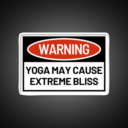 Warningyoga May Cause Extreme Bliss Yoga Led Neon Sign Rgb Color