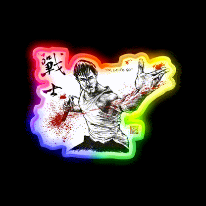Warrior Asian Cultural Led Neon Sign Rgb Color