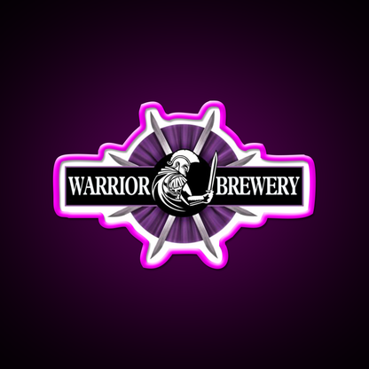 Warrior Brewery Merchandise Beer Bar Decor Led Neon Sign Rgb Color - Neon sign mounted on wall in room
