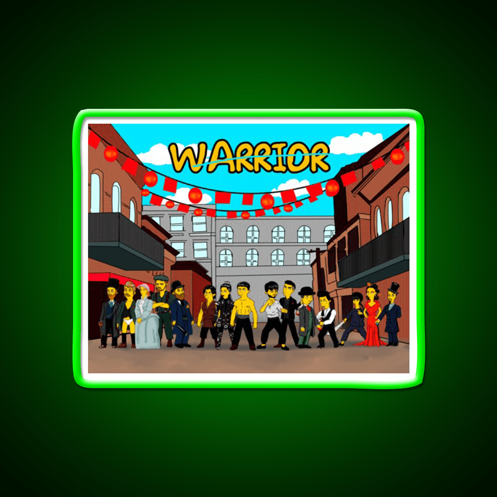 Warriors Of Chinatown Awesome Tv Show Artwork Asian Cultural Led Neon Sign Rgb Color - Shineneon