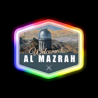 Warzone Welcome To Al Mazrah Welcome Led Neon Sign Open Sign Rgb Color - LED neon sign close-up detail