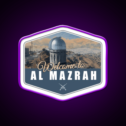 Warzone Welcome To Al Mazrah Welcome Led Neon Sign Open Sign Rgb Color - Shineneon