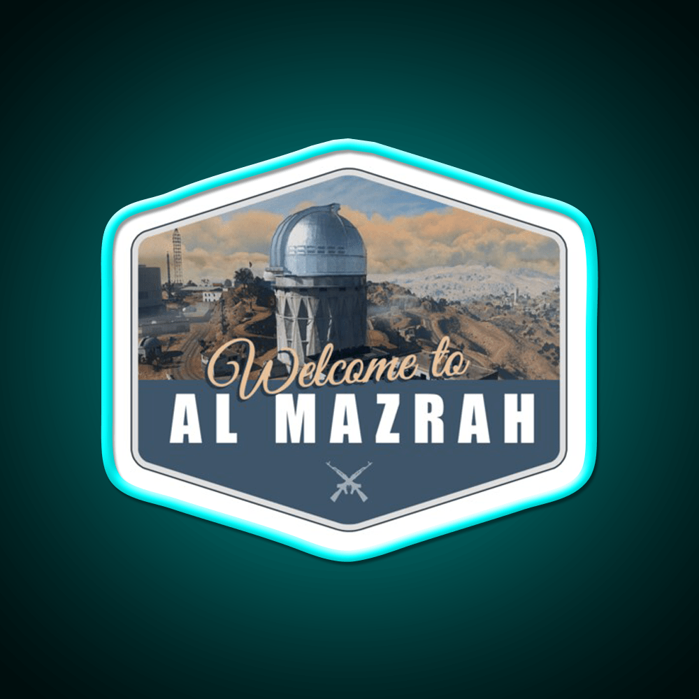 Warzone Welcome To Al Mazrah Welcome Led Neon Sign Open Sign Rgb Color - Shineneon