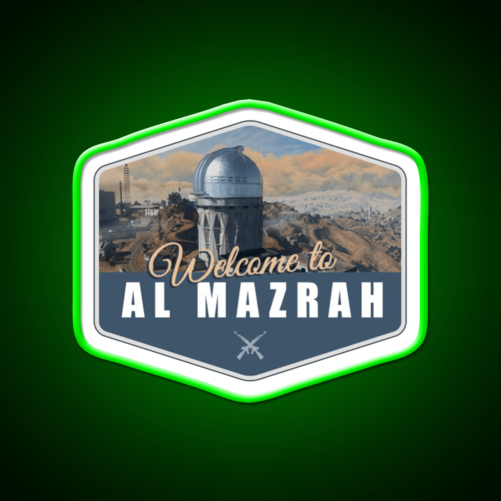 Warzone Welcome To Al Mazrah Welcome Led Neon Sign Open Sign Rgb Color - Shineneon