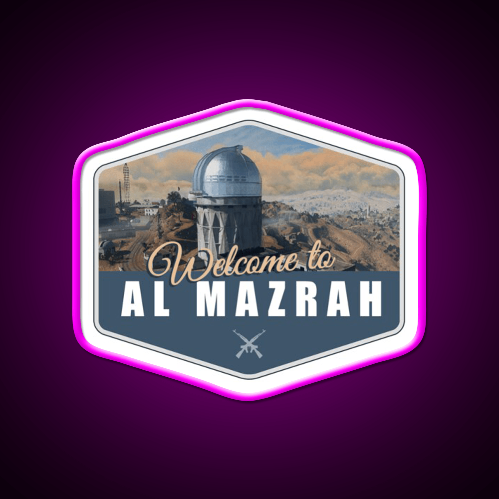 Warzone Welcome To Al Mazrah Welcome Led Neon Sign Open Sign Rgb Color - Shineneon