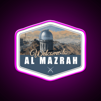 Warzone Welcome To Al Mazrah Welcome Led Neon Sign Open Sign Rgb Color - Shineneon