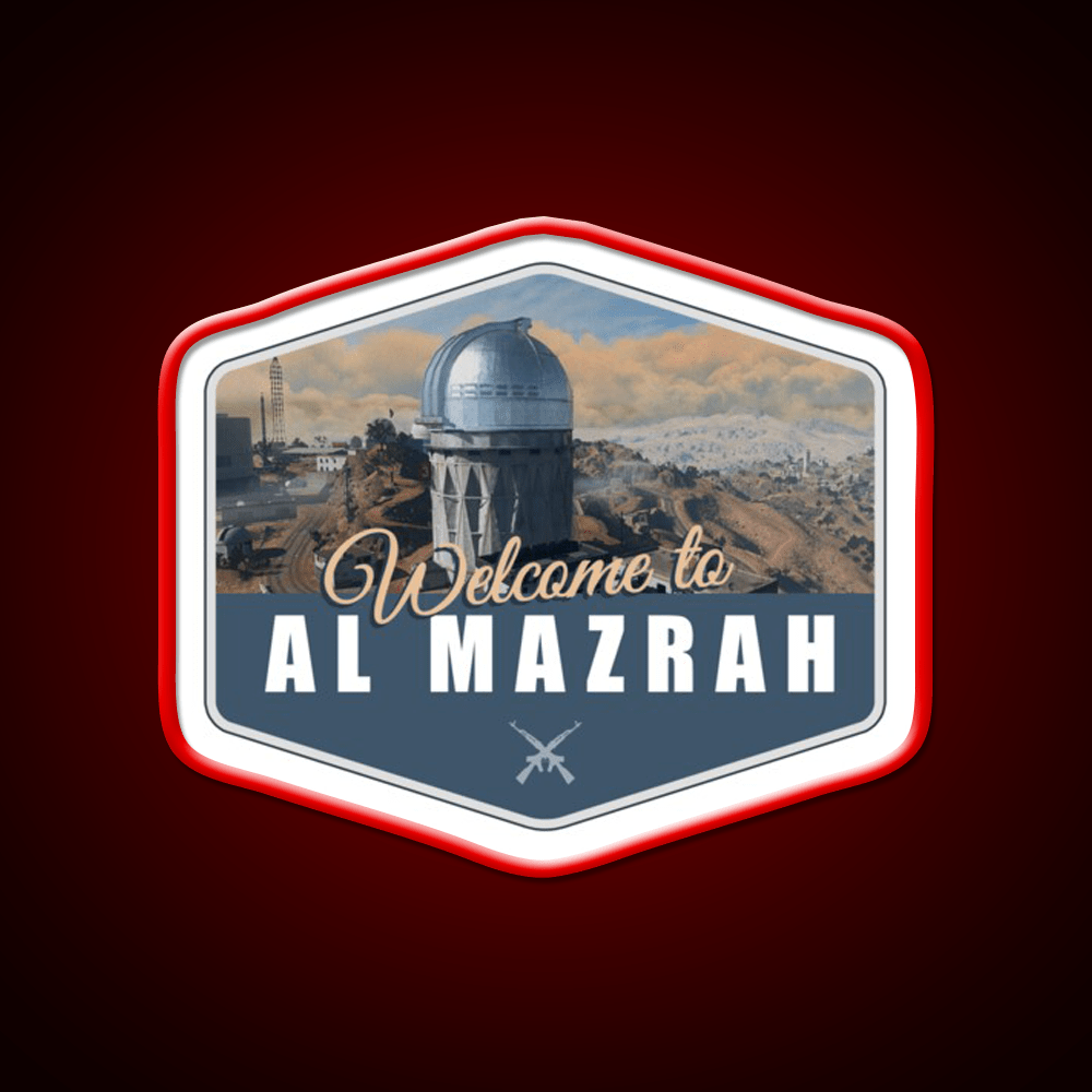 Warzone Welcome To Al Mazrah Welcome Led Neon Sign Open Sign Rgb Color - Shineneon
