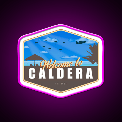 Warzone Welcome To Caldera Welcome Led Neon Sign Open Sign Rgb Color - Shineneon