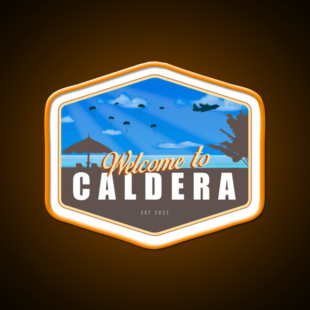 Warzone Welcome To Caldera Welcome Led Neon Sign Open Sign Rgb Color - Shineneon