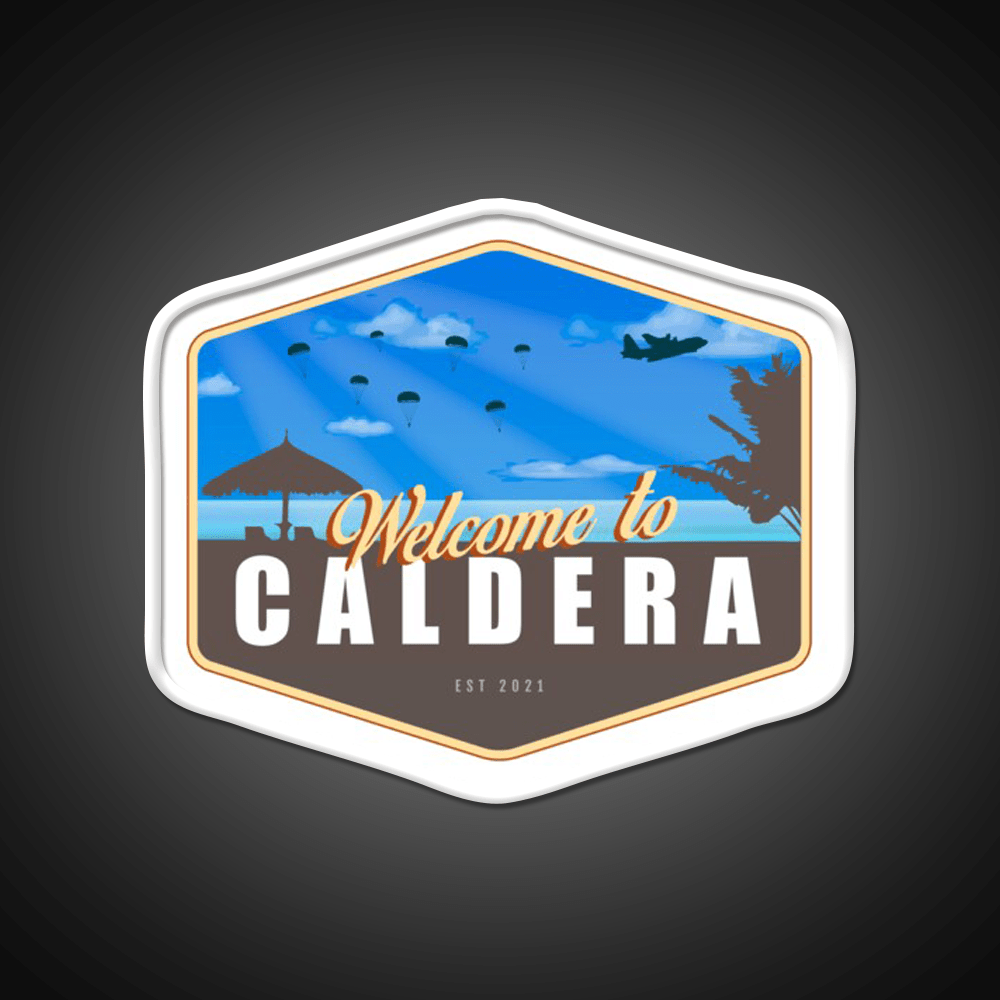 Warzone Welcome To Caldera Welcome Led Neon Sign Open Sign Rgb Color - Shineneon
