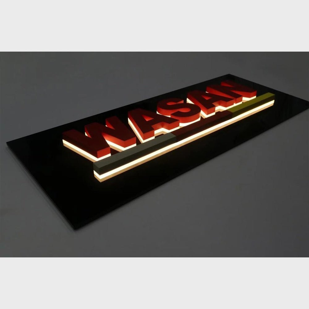 Wasan With Panel 3D Backlit Channel Letters Led Light Sign - Shineneon