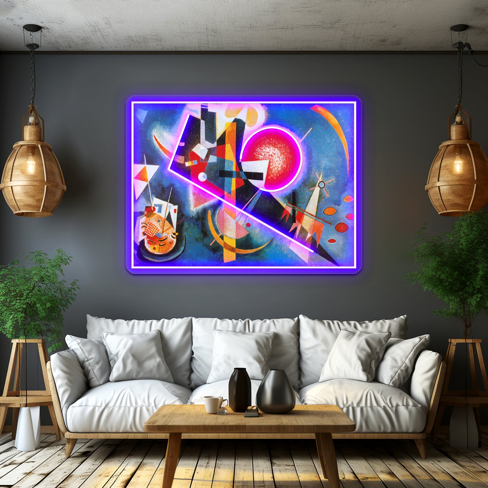Wassily Kandinsky In Blue Wall Artwork Neon Signs | Shineneon