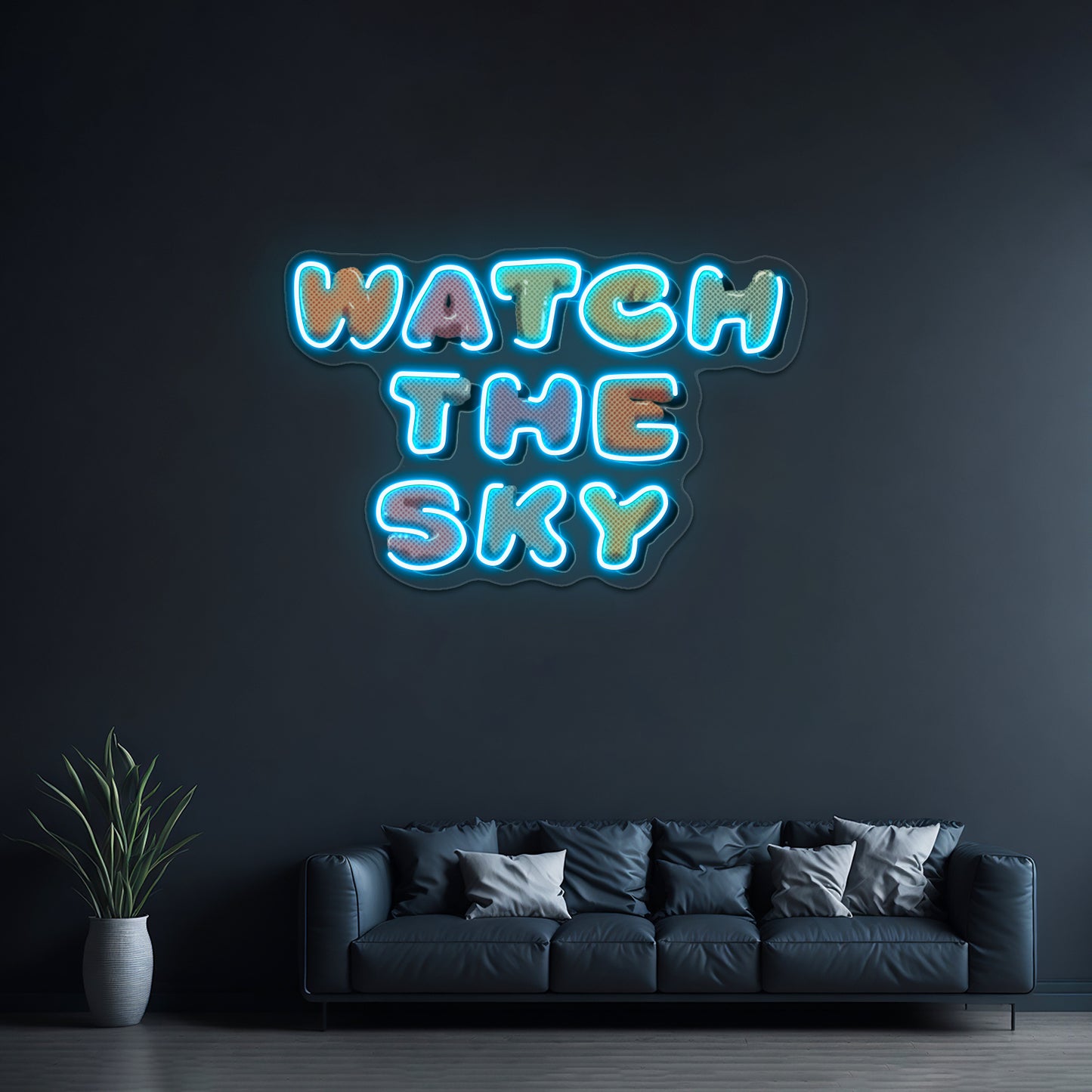 Watch The Sky Artwork Neon Signs Custom