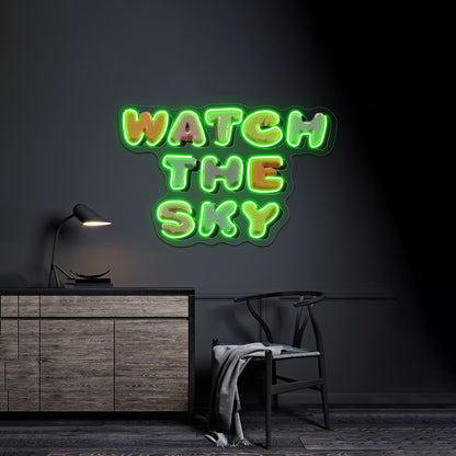 Watch The Sky Artwork Neon Signs Custom