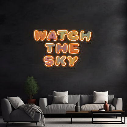 Watch The Sky Artwork Neon Signs Custom