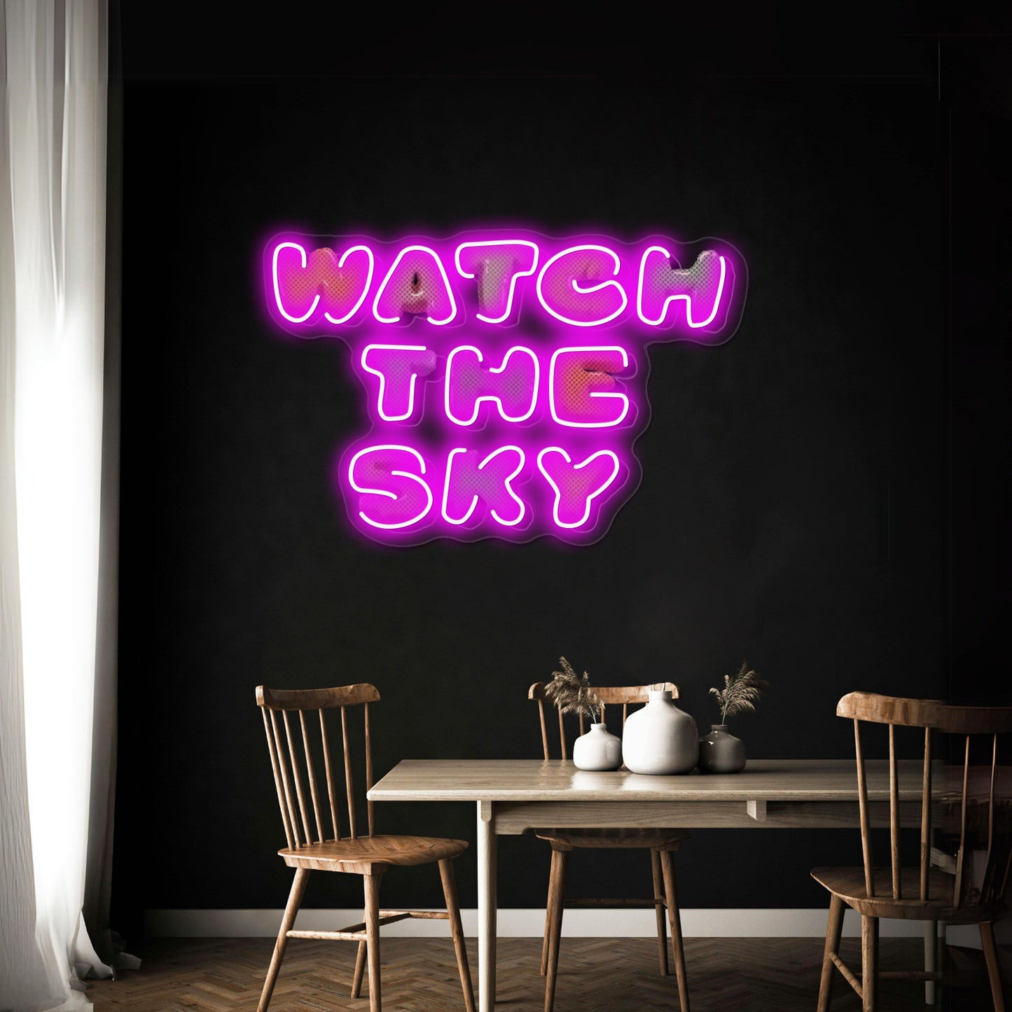 Watch The Sky Artwork Neon Signs Custom