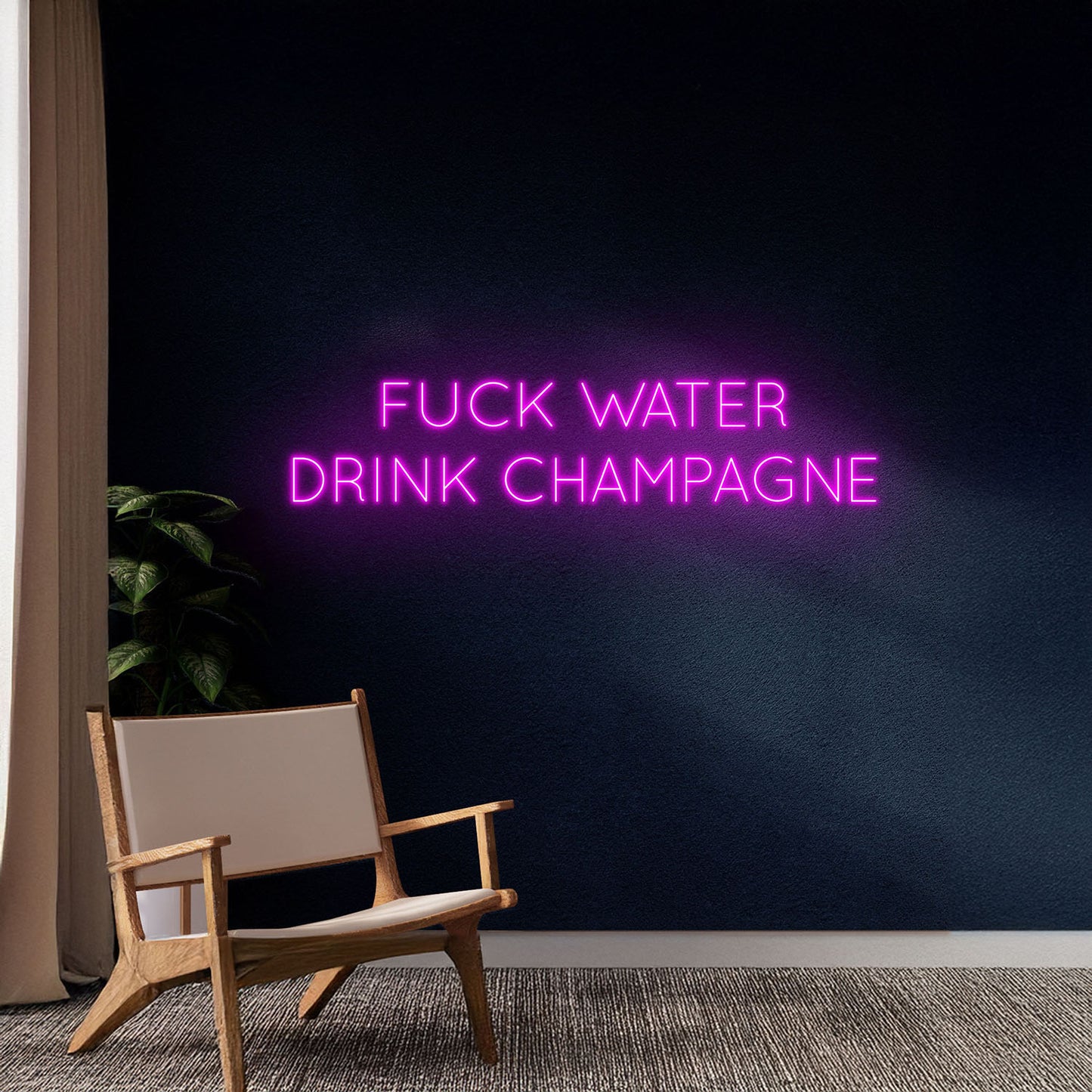 Water Drink Champagne Led Sign