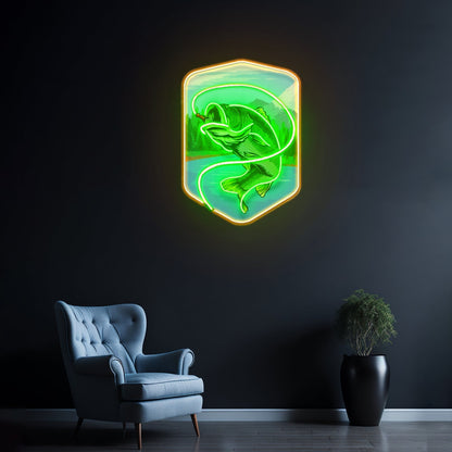 Water Flows With Fish Led Neon Sign Light Custom Led Signs - Shineneon