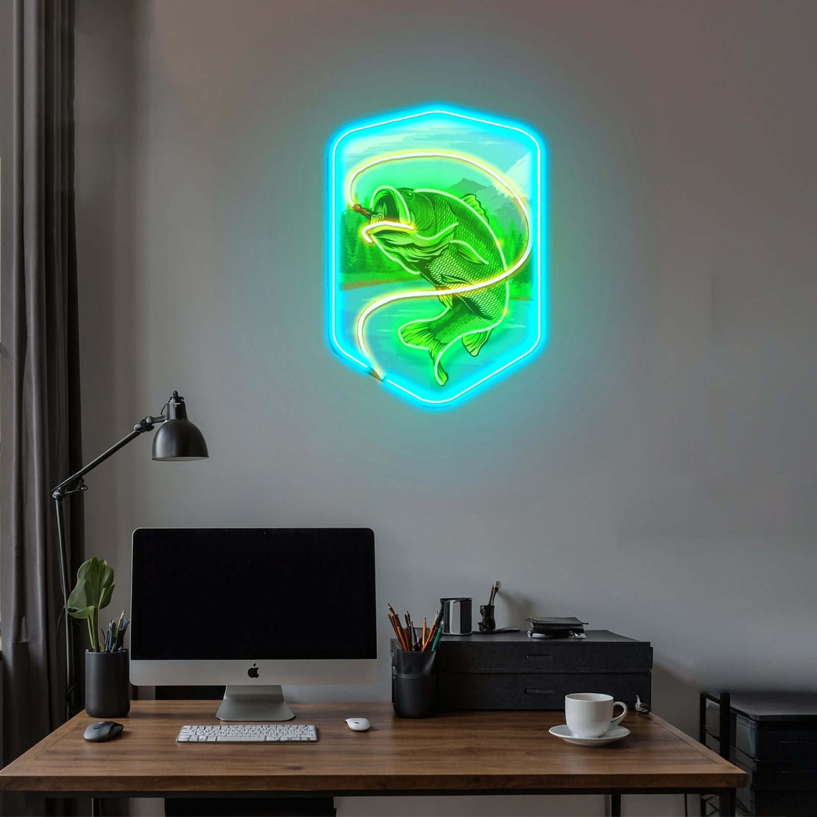 Water Flows With Fish Led Neon Sign Light Custom Led Signs - Shineneon