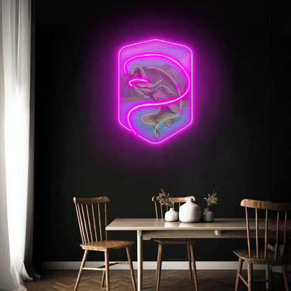 Water Flows With Fish Led Neon Sign Light Custom Led Signs - Shineneon
