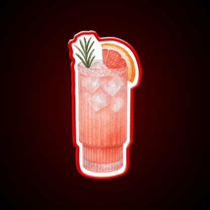 Watercolor Paloma Cocktail Bar Decor Led Neon Sign Neon Party Sign Rgb Color - Shineneon