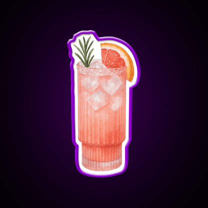 Watercolor Paloma Cocktail Bar Decor Led Neon Sign Neon Party Sign Rgb Color - Shineneon