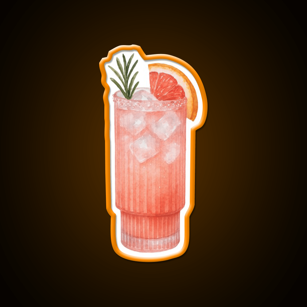 Watercolor Paloma Cocktail Bar Decor Led Neon Sign Neon Party Sign Rgb Color - Shineneon