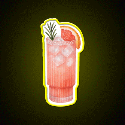 Watercolor Paloma Cocktail Bar Decor Led Neon Sign Neon Party Sign Rgb Color - Custom LED neon sign front view