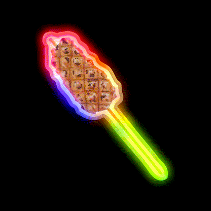 Watercolour Squid Skewer Led Neon Sign Chinese Food Rgb Color