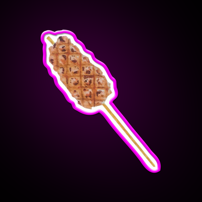 Watercolour Squid Skewer Led Neon Sign Chinese Food Rgb Color