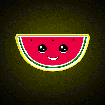 Watermelon Cutie Snack Food Led Neon Sign Rgb Color - Custom LED neon sign front view