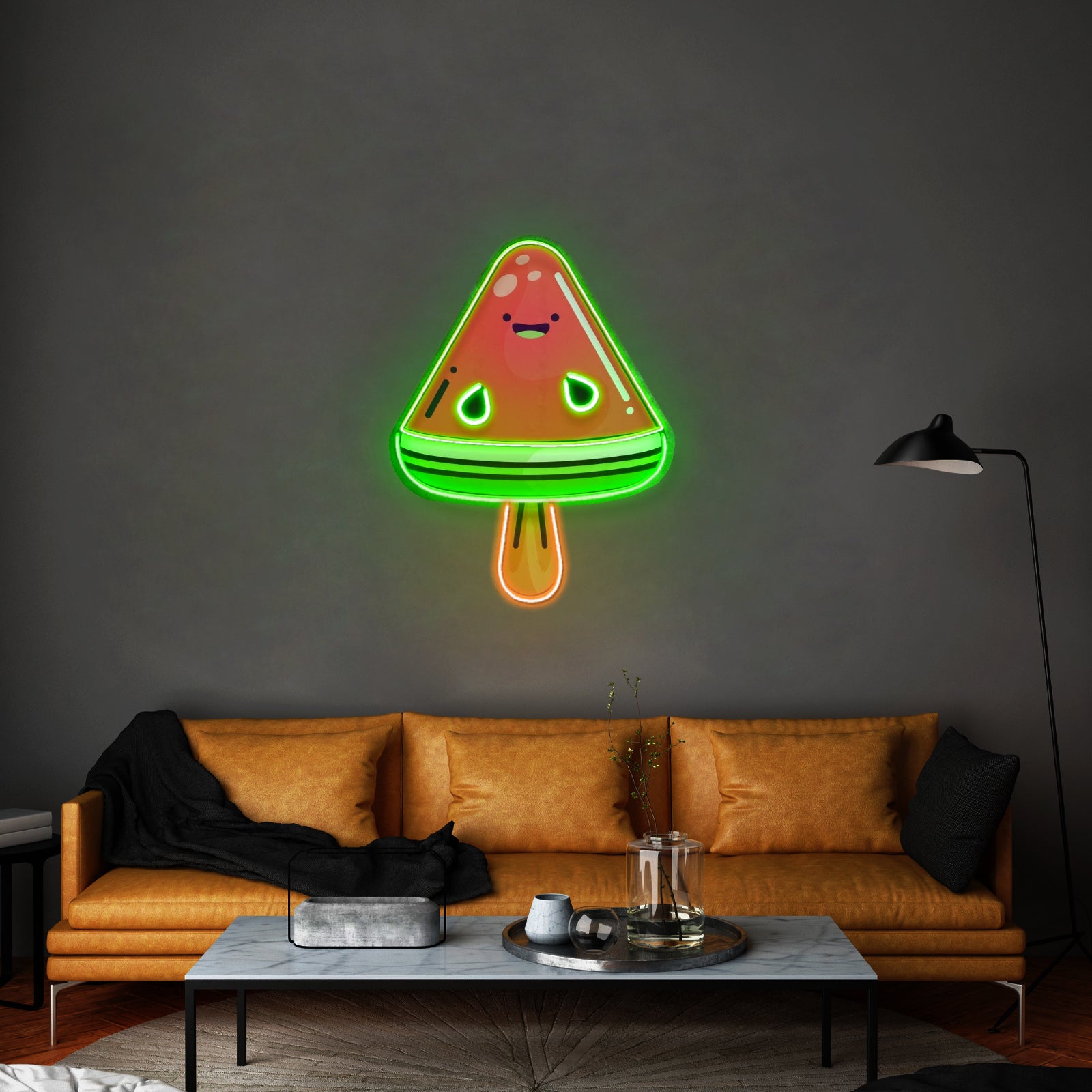 Watermelon Popsicle Neon Acrylic Artwork