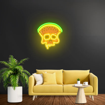 Watermelon Skull Custom Led Signs Artwork For Sale